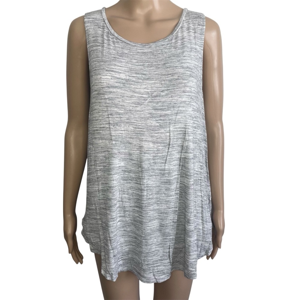 Old Navy Luxe Soft Stretchy Light Heather Gray Round Neck Sleeveless Tank Top